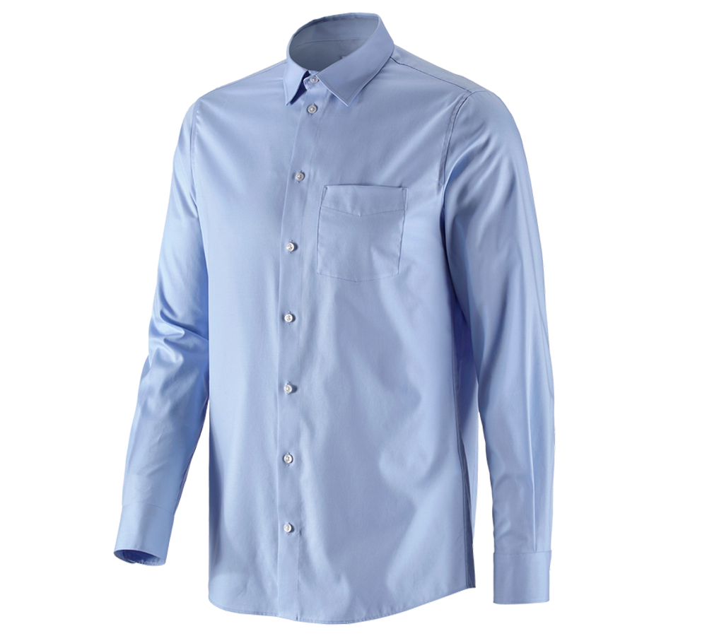 Topics: e.s. Business shirt cotton stretch, regular fit + frostblue