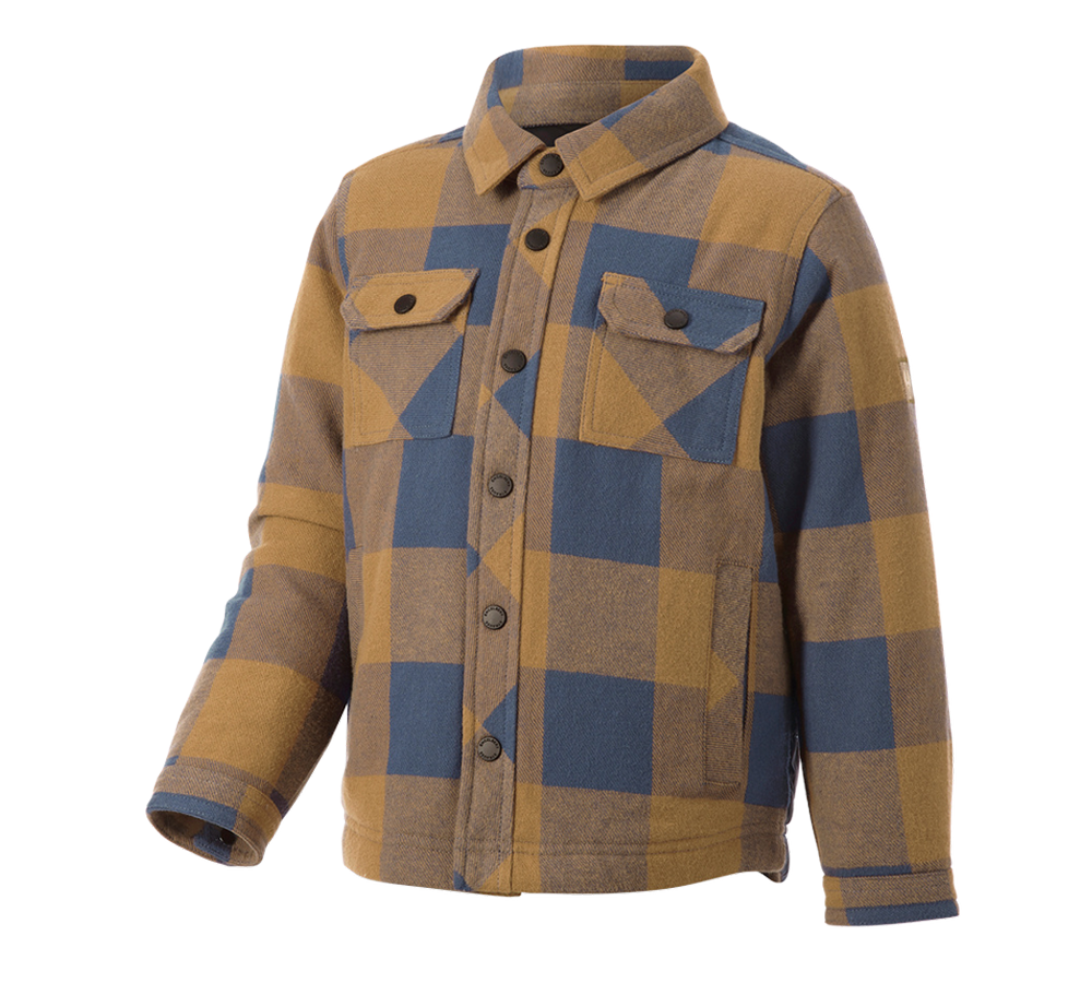 Shirts, Pullover & more: Allseason check shirt e.s.iconic, children's + almondbrown/oxidblue