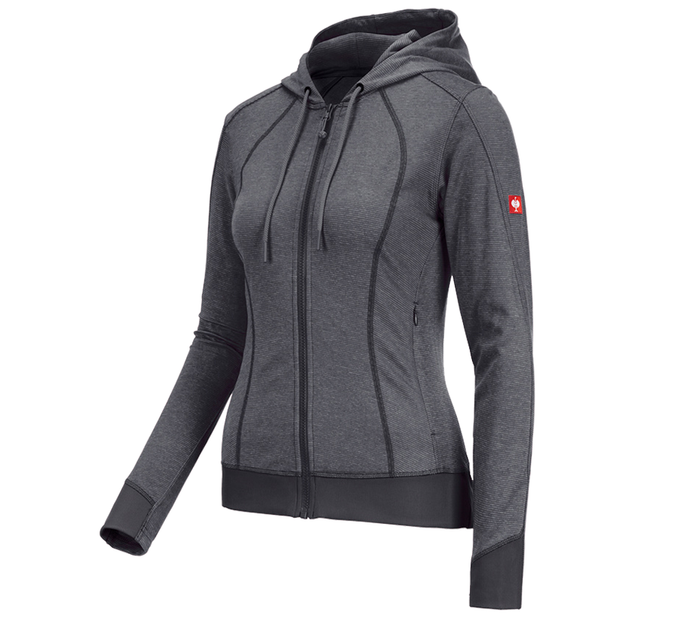 Shirts, Pullover & more: e.s. Functional hooded jacket stripe, ladies' + anthracite