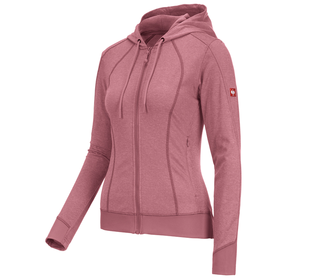 Shirts, Pullover & more: e.s. Functional hooded jacket stripe, ladies' + antiquepink