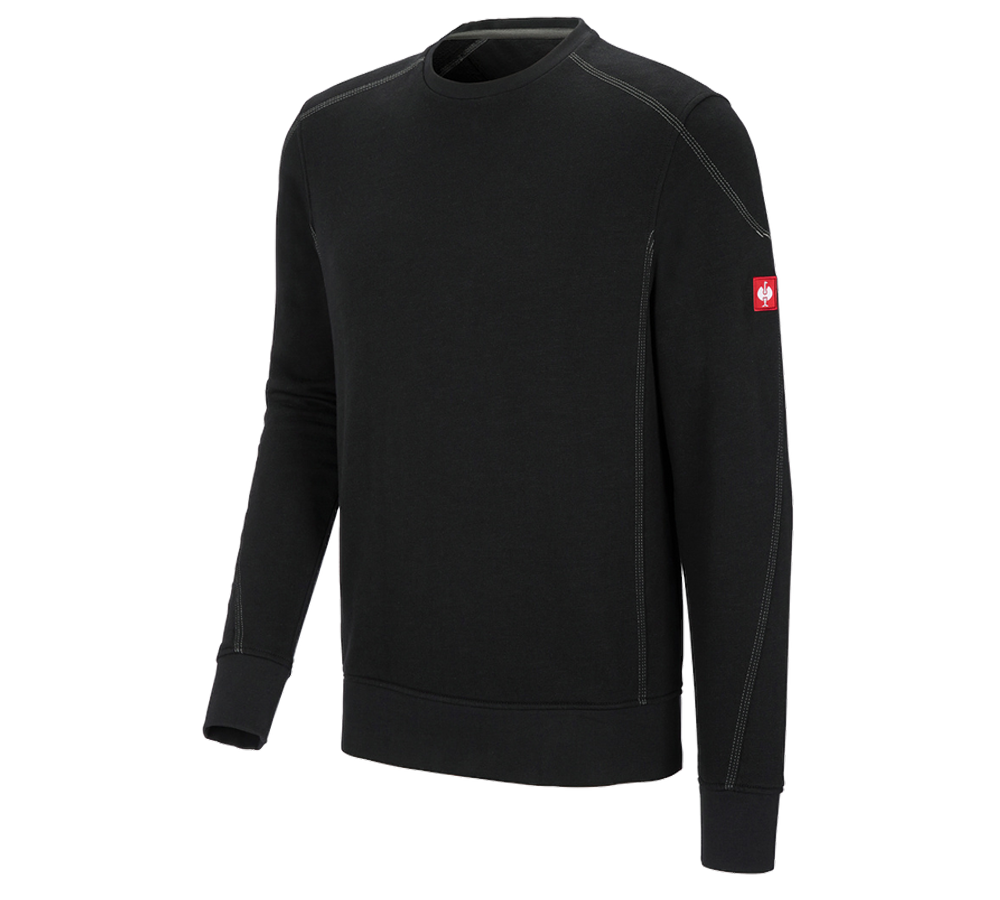 Plumbers / Installers: Sweatshirt cotton slub e.s.roughtough + black