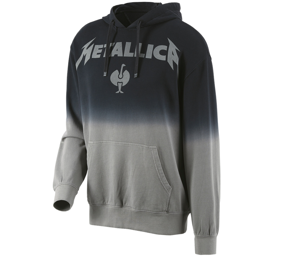 Clothing: Metallica cotton hoodie, men + black/granite