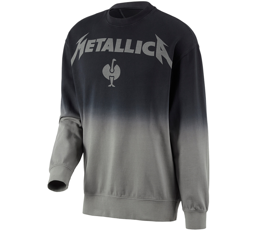 Clothing: Metallica cotton sweatshirt + black/granite