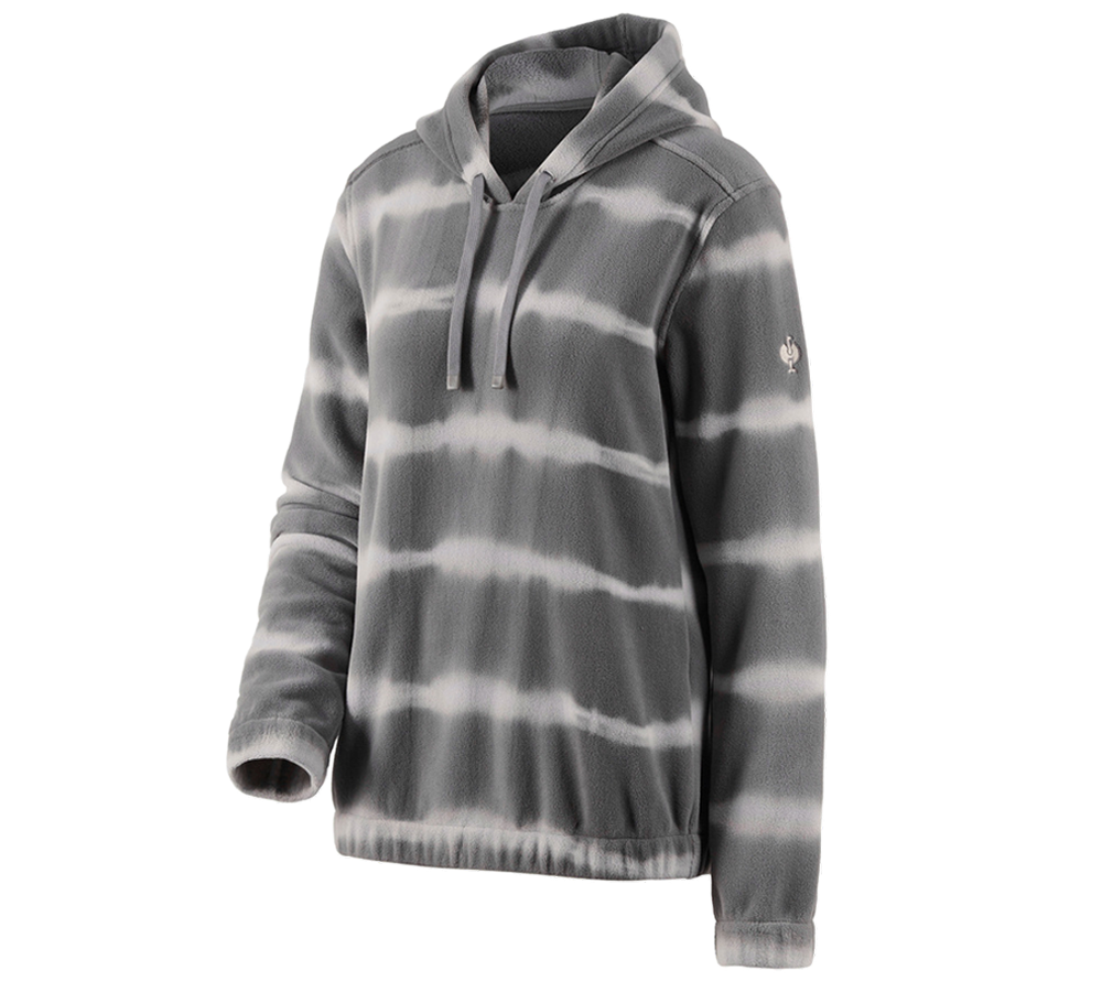 Topics: Fleece hoody tie-dye e.s.motion ten, ladies' + granite/opalgrey