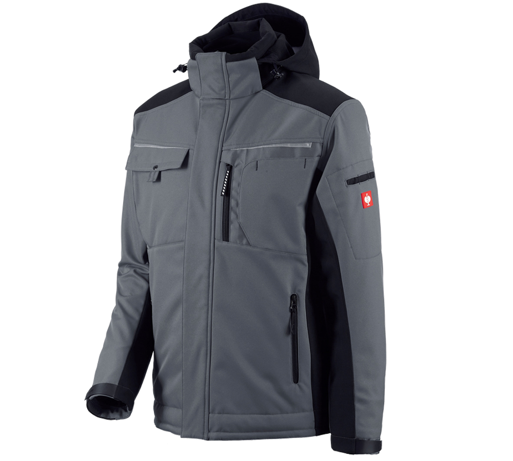 Joiners / Carpenters: Softshell jacket e.s.motion + grey/black