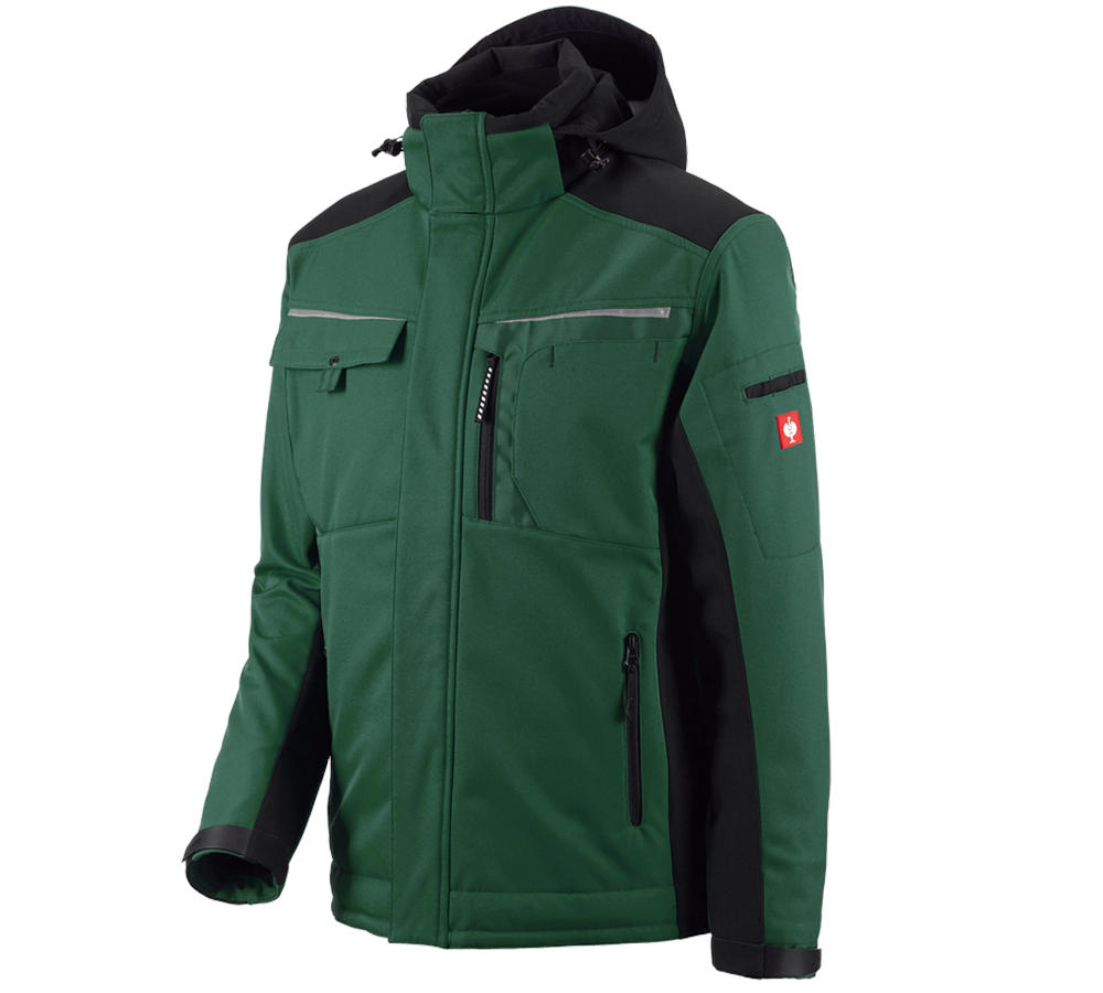 Gardening / Forestry / Farming: Softshell jacket e.s.motion + green/black