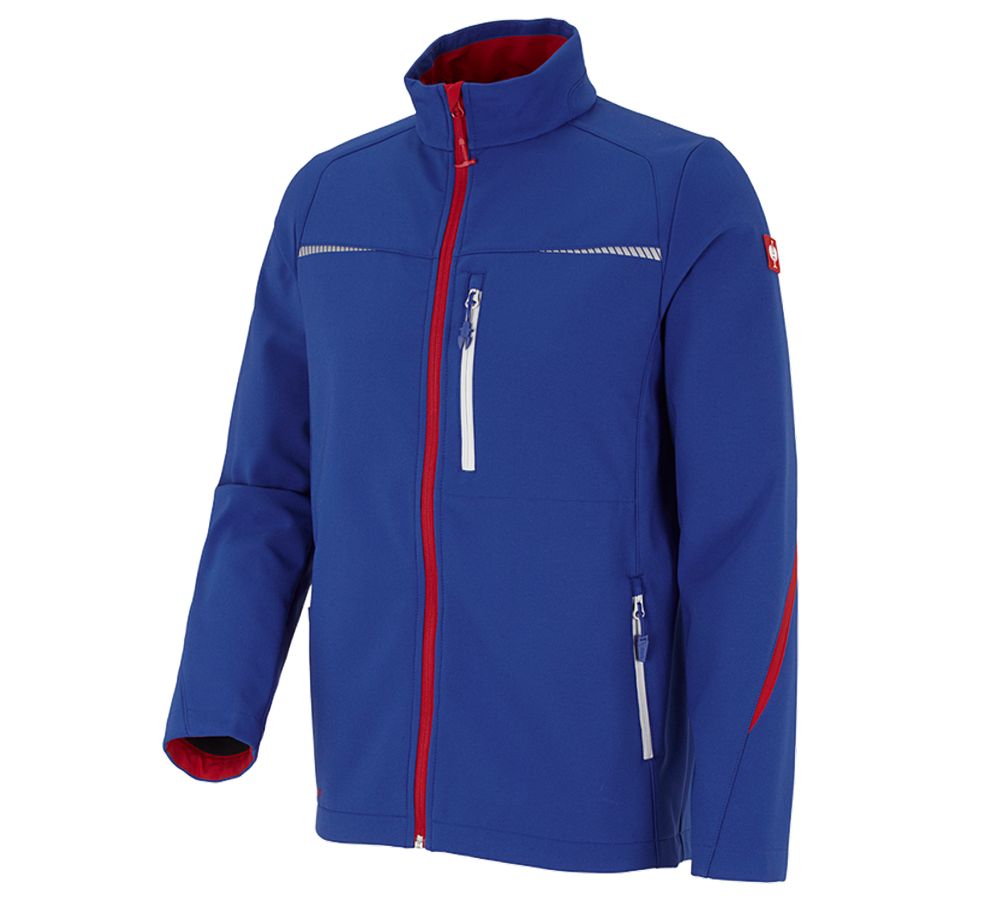 Plumbers / Installers: Softshell jacket e.s.motion 2020 + royal/fiery red