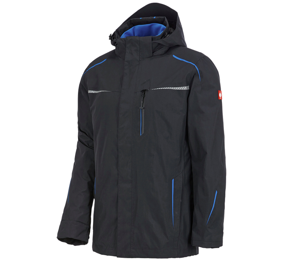 Gardening / Forestry / Farming: 3 in 1 functional jacket e.s.motion 2020, men's + graphite/gentianblue