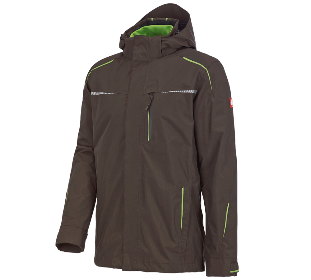 Cold: 3 in 1 functional jacket e.s.motion 2020, men's + chestnut/seagreen