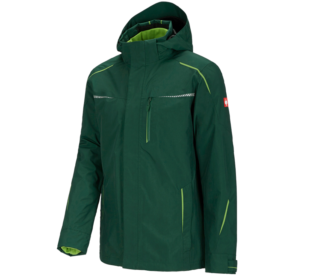 Cold: 3 in 1 functional jacket e.s.motion 2020, men's + green/seagreen