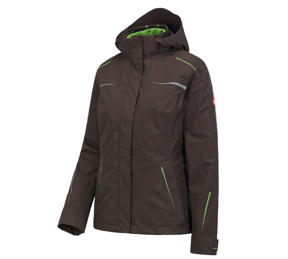 Cold: 3 in 1 functional jacket e.s.motion 2020, ladies' + chestnut/seagreen