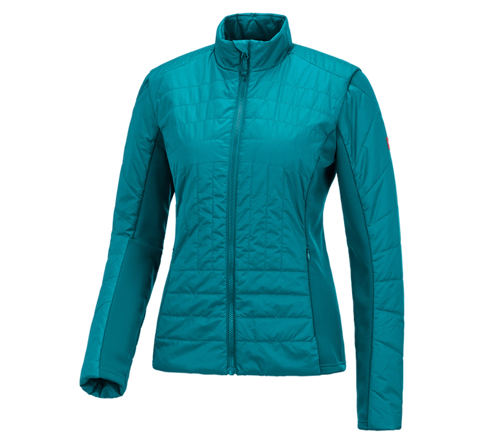 Work Jackets: e.s. Function quilted jacket thermo stretch,ladies + ocean