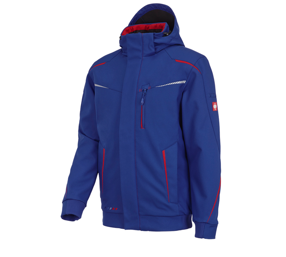 Plumbers / Installers: Winter softshell jacket e.s.motion 2020, men's + royal/fiery red