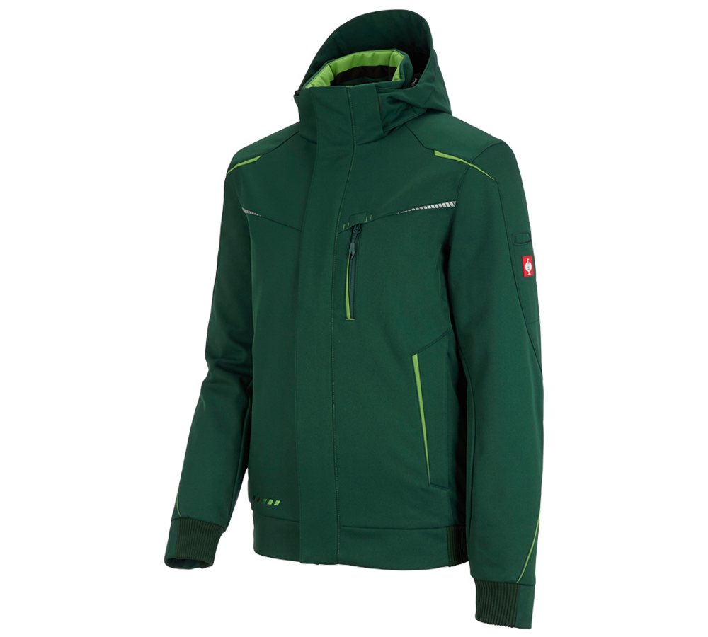 Plumbers / Installers: Winter softshell jacket e.s.motion 2020, men's + green/seagreen