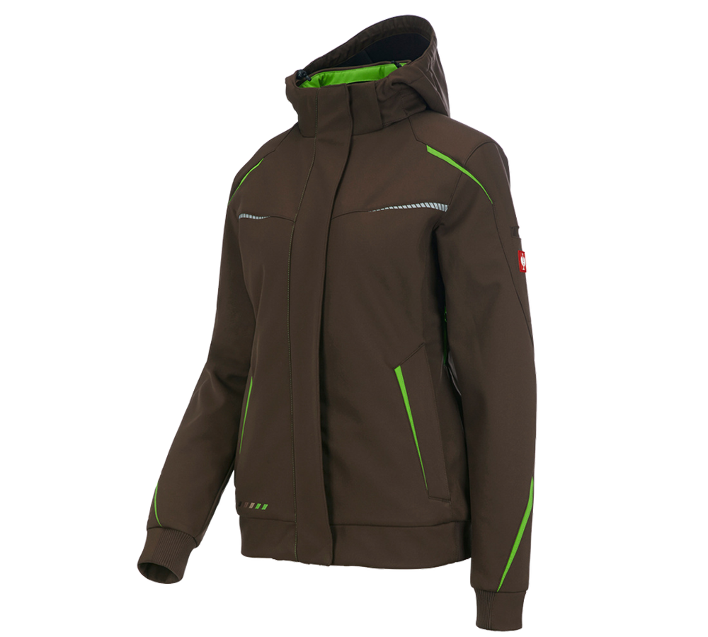 Cold: Winter softshell jacket e.s.motion 2020, ladies' + chestnut/seagreen