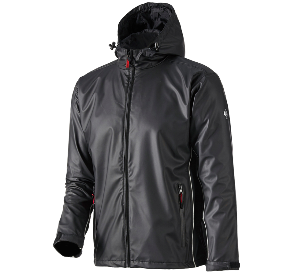 Work Jackets: Rain jacket flexactive + black/grey