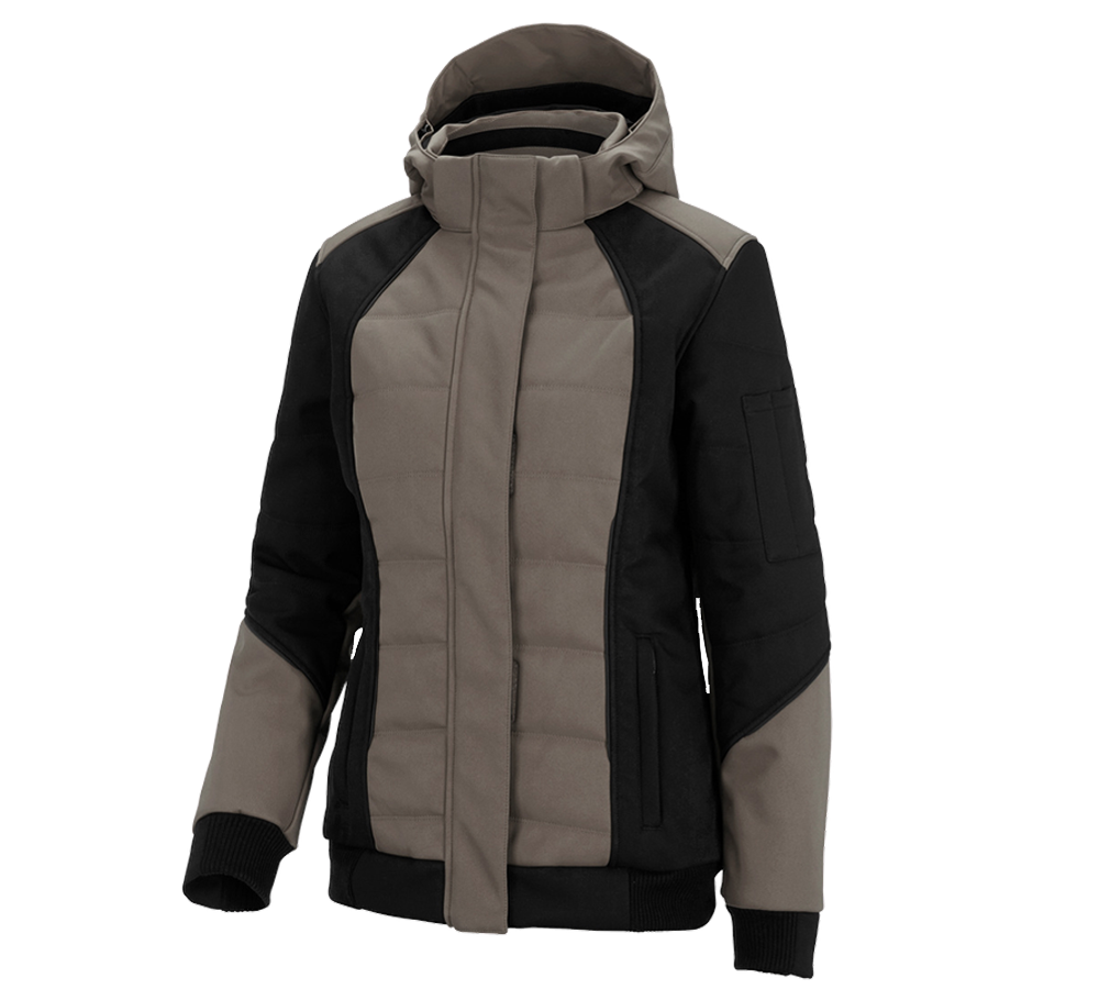 Joiners / Carpenters: Winter softshell jacket e.s.vision, ladies' + stone/black
