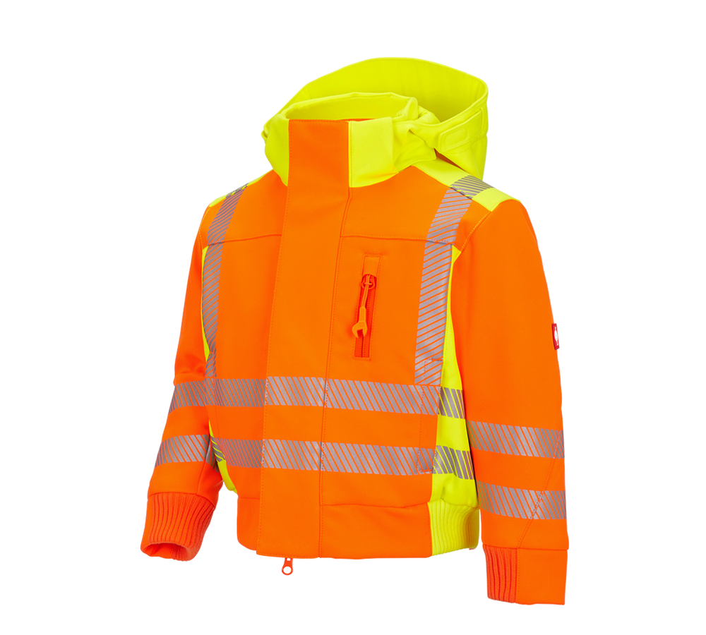 Jackets: High-vis winter softsh. jacket e.s.motion 2020,c + high-vis orange/high-vis yellow