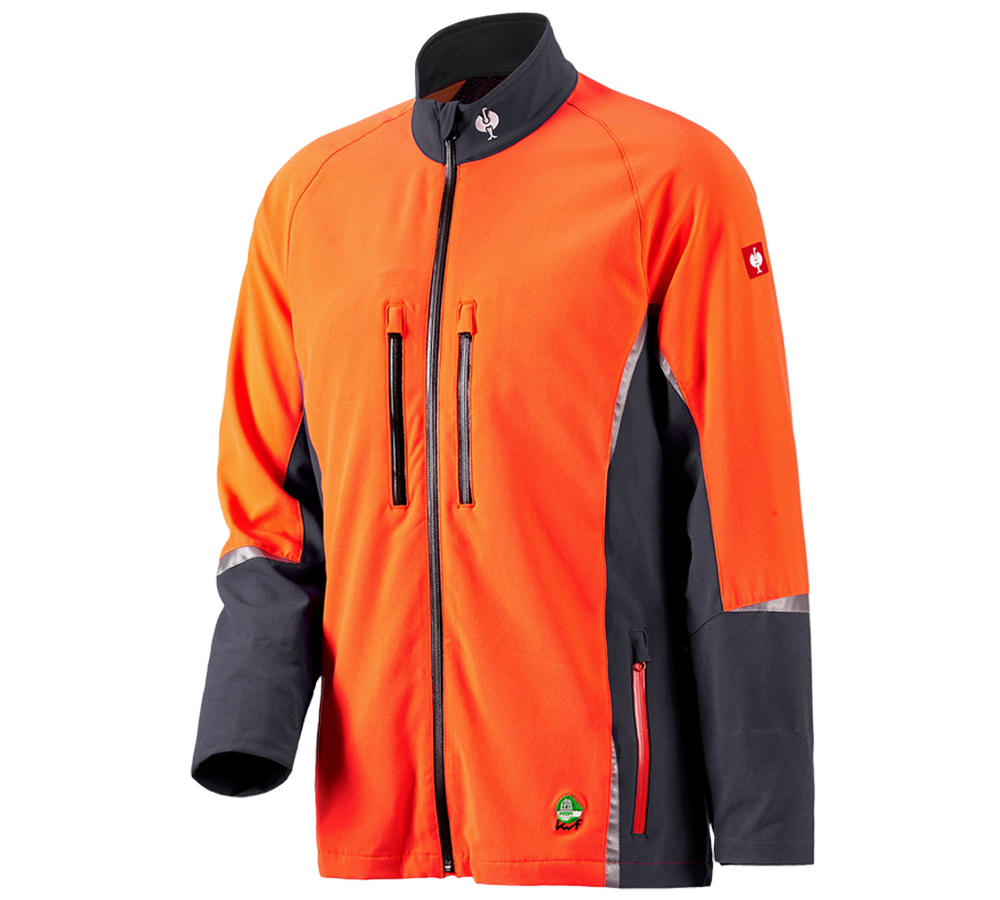 Work Jackets: e.s. Forestry jacket, KWF + grey/high-vis orange