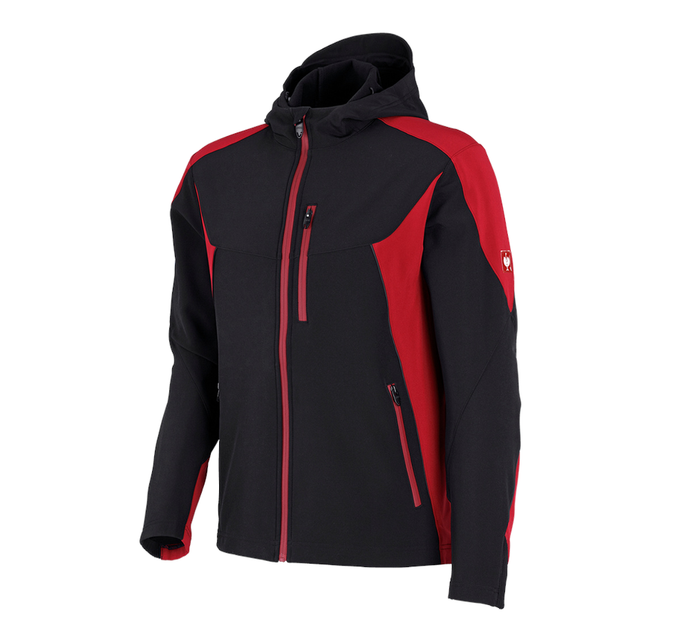 Work Jackets: Softshell jacket e.s.vision + black/red