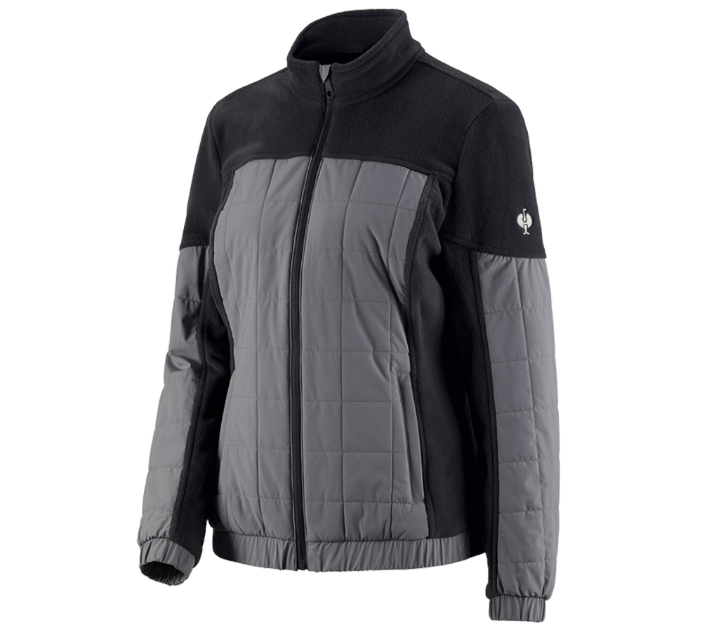 Topics: Hybrid fleece jacket e.s.concrete, ladies' + black/basaltgrey