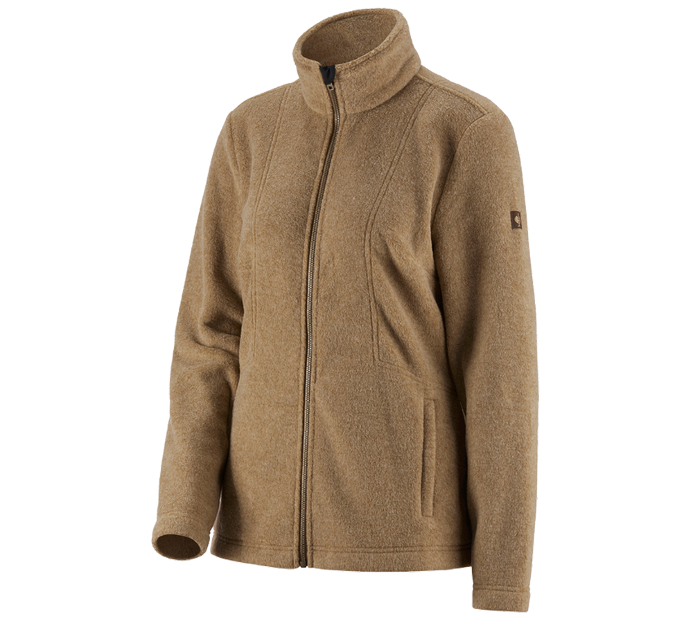 Work Jackets: Fleece jacket e.s.vintage, ladies' + sepia melange