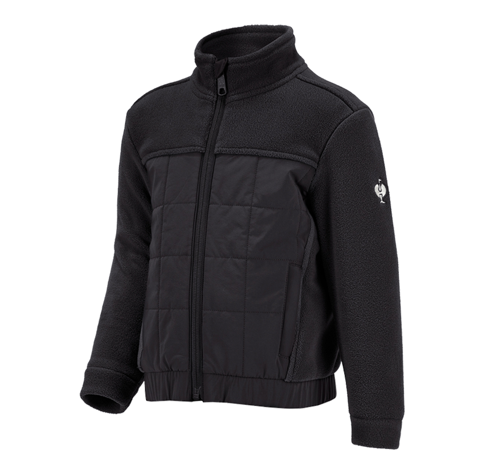 Jackets: Hybrid fleece jacket e.s.concrete, children's + black