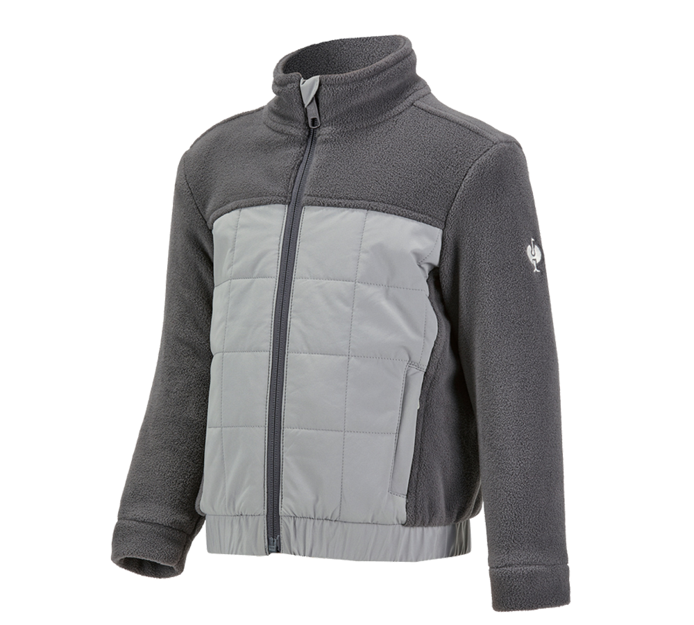 Topics: Hybrid fleece jacket e.s.concrete, children's + anthracite/pearlgrey