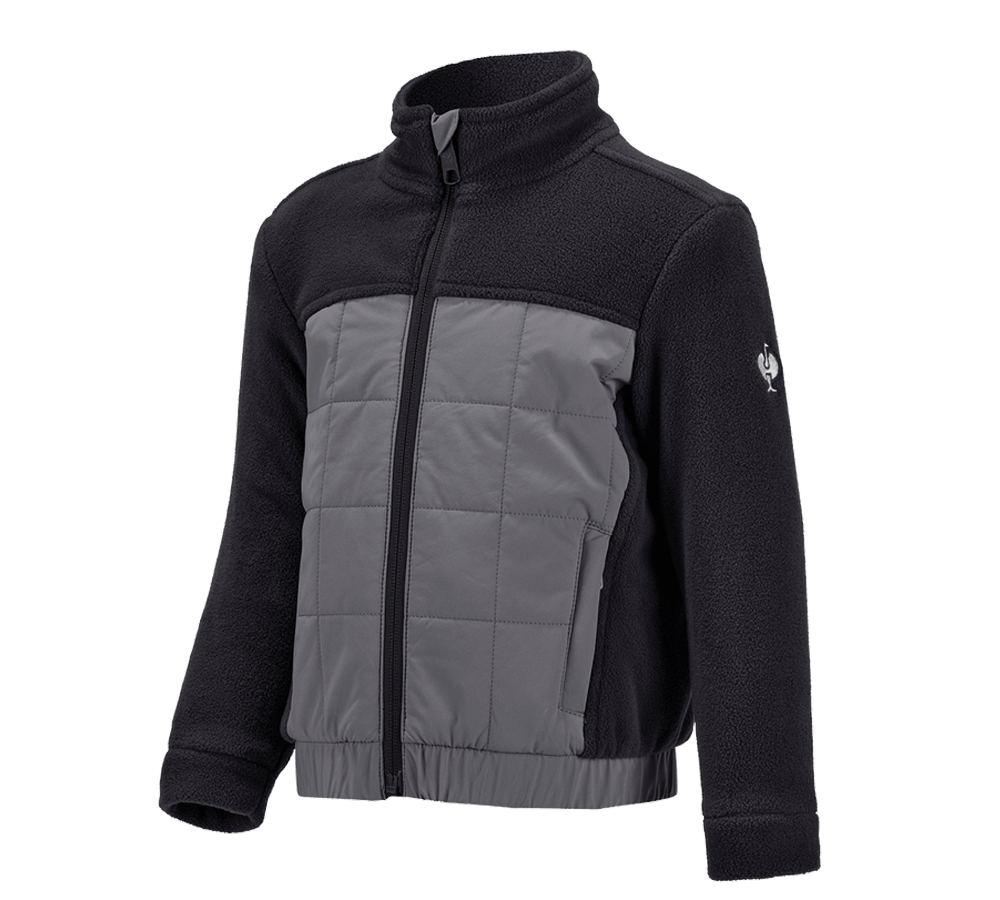 Topics: Hybrid fleece jacket e.s.concrete, children's + black/basaltgrey