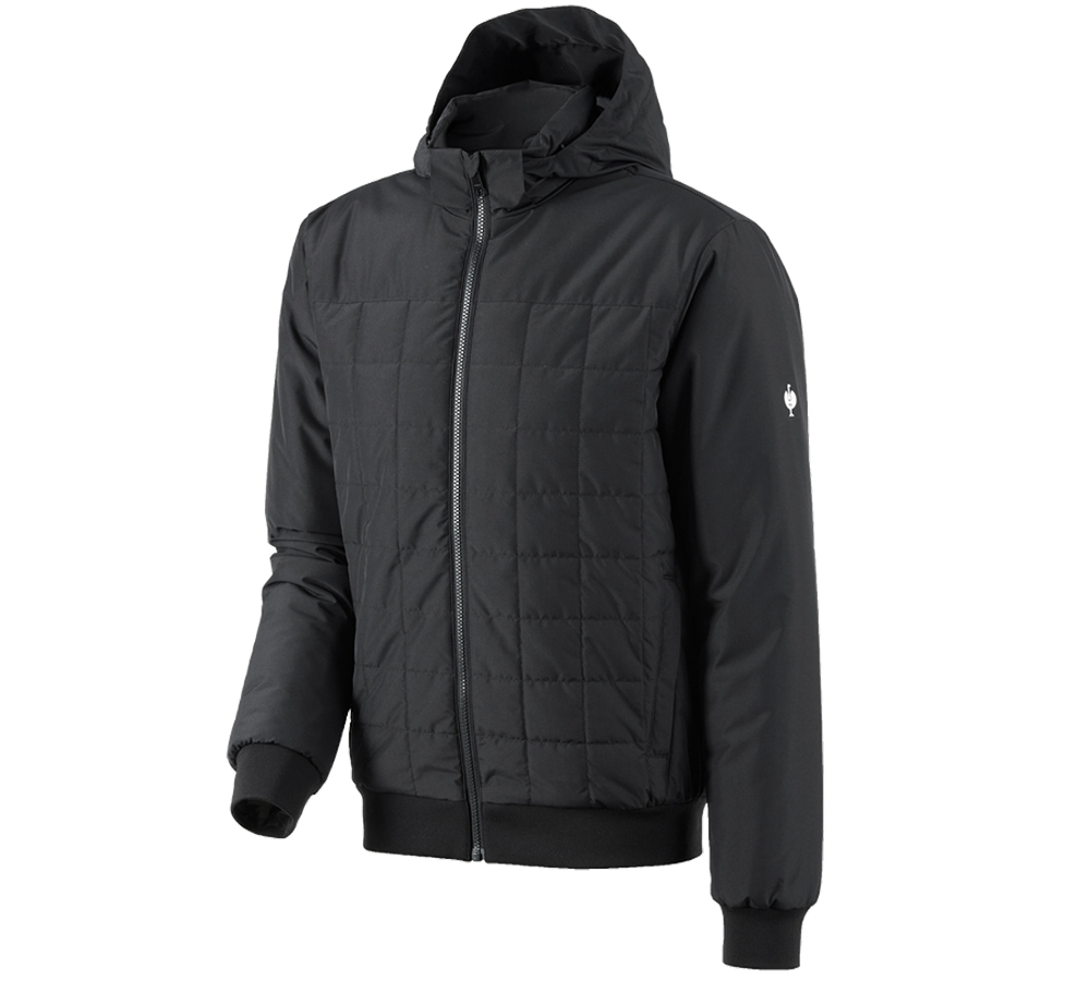 Work Jackets: Hooded pilot jacket e.s.concrete + black