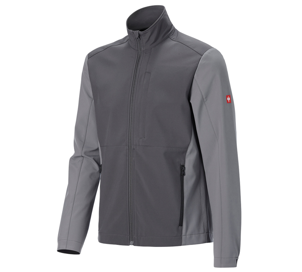 Work Jackets: Softshell jacket e.s.trail pure + carbongrey/basaltgrey