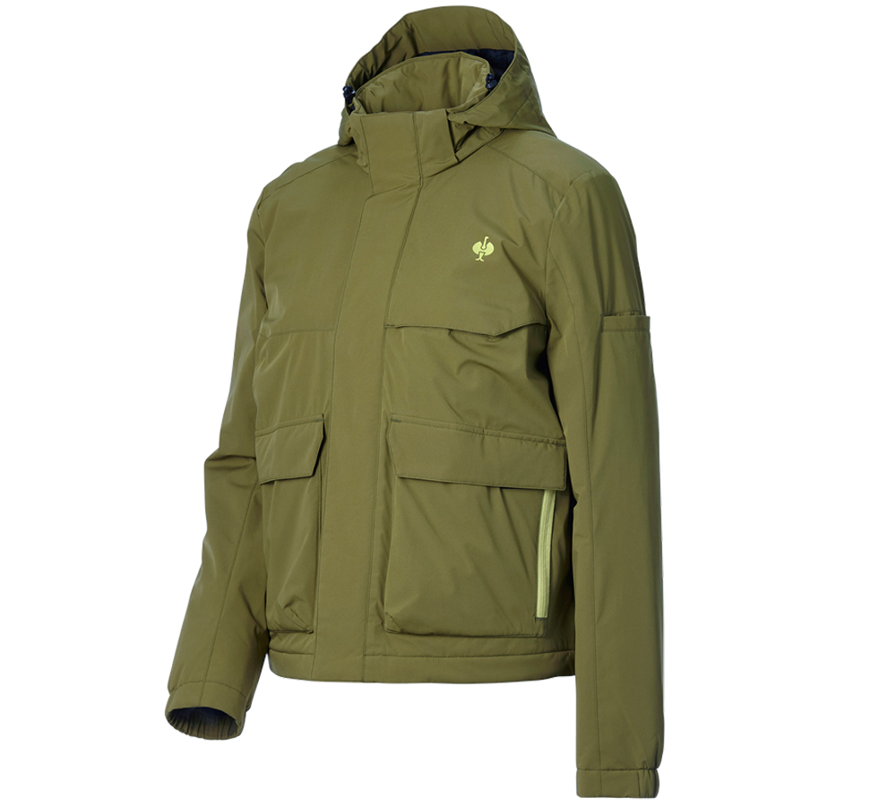 Work Jackets: Winter jacket e.s.trail, ladies' + junipergreen/limegreen