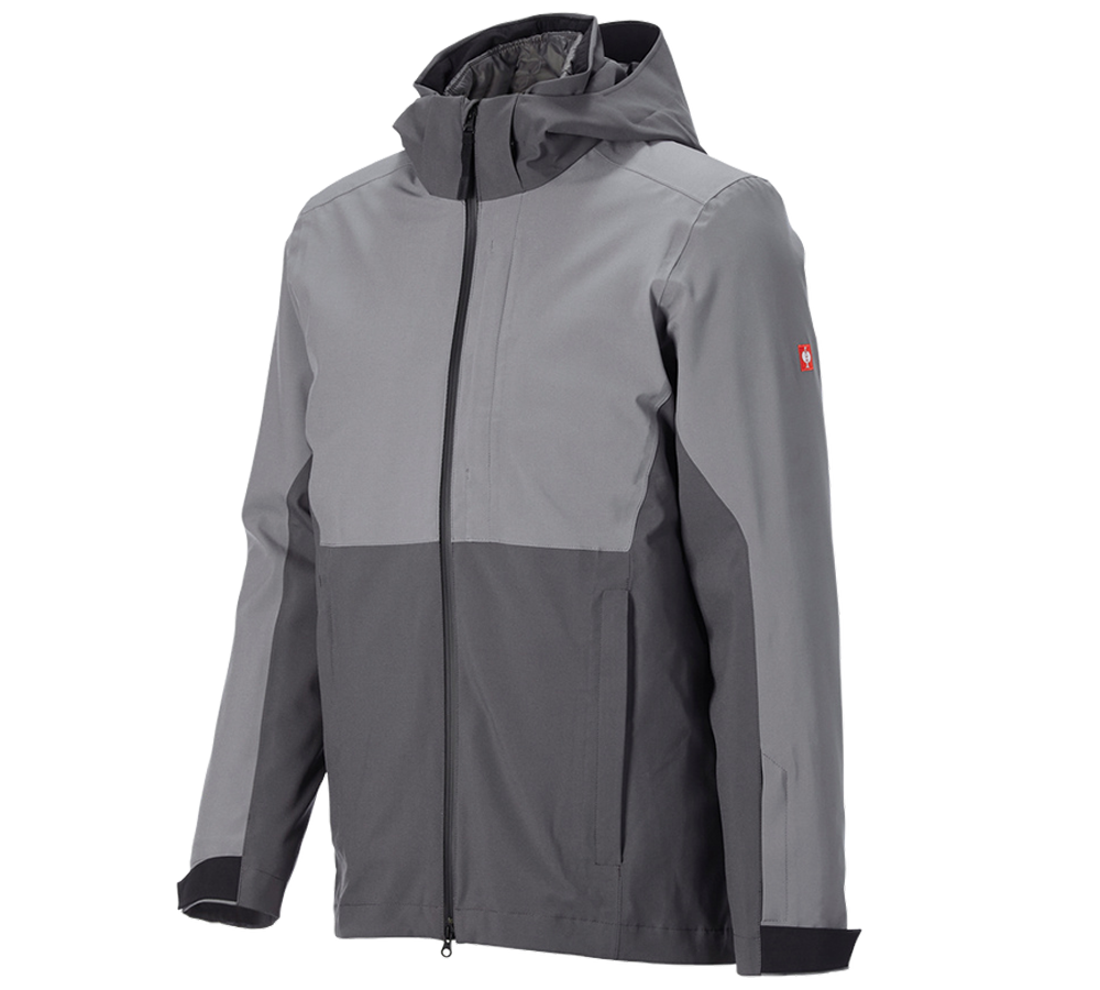 Work Jackets: 3 in 1 functional jacket e.s.trail snow + carbongrey/basaltgrey