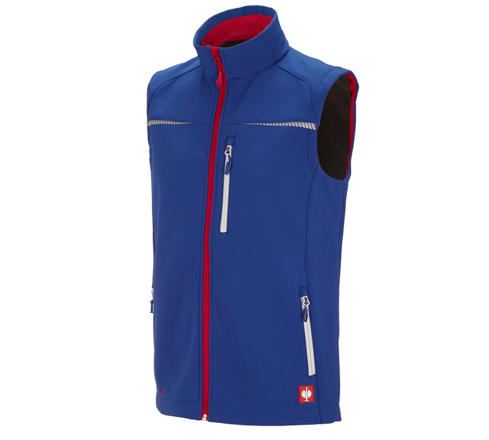 Joiners / Carpenters: Softshell bodywarmer e.s.motion 2020 + royal/fiery red