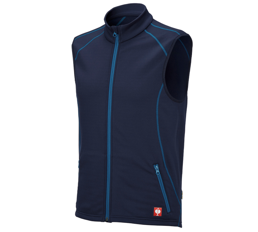 Joiners / Carpenters: Function bodywarmer thermo stretch e.s.motion 2020 + navy/atoll