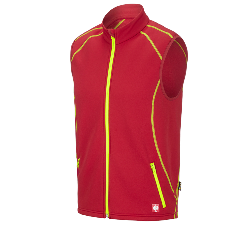 Plumbers / Installers: Function bodywarmer thermo stretch e.s.motion 2020 + fiery red/high-vis yellow