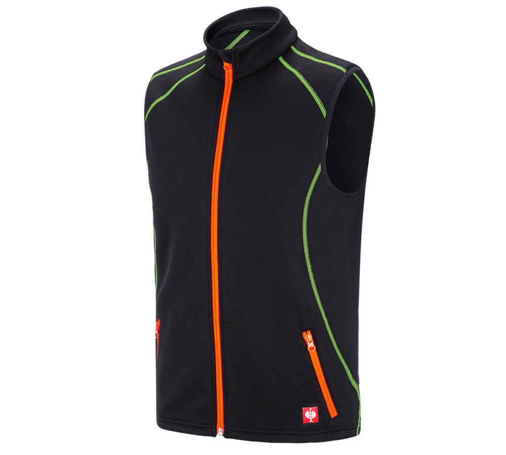 Gardening / Forestry / Farming: Function bodywarmer thermo stretch e.s.motion 2020 + black/high-vis yellow/high-vis orange