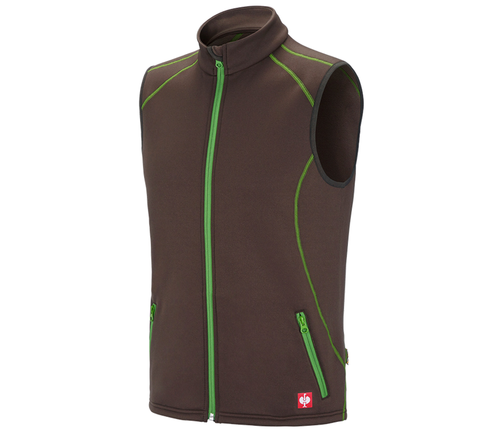 Joiners / Carpenters: Function bodywarmer thermo stretch e.s.motion 2020 + chestnut/seagreen