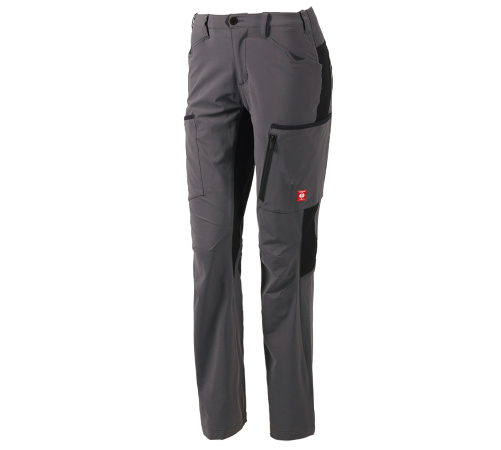 Work Trousers: Cargo trousers e.s.vision stretch, ladies' + anthracite