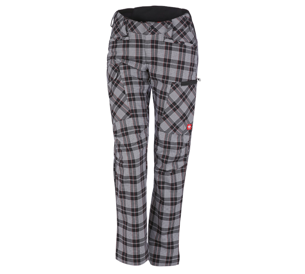 Work Trousers: e.s. Trousers pocket, ladies' + black/white/red