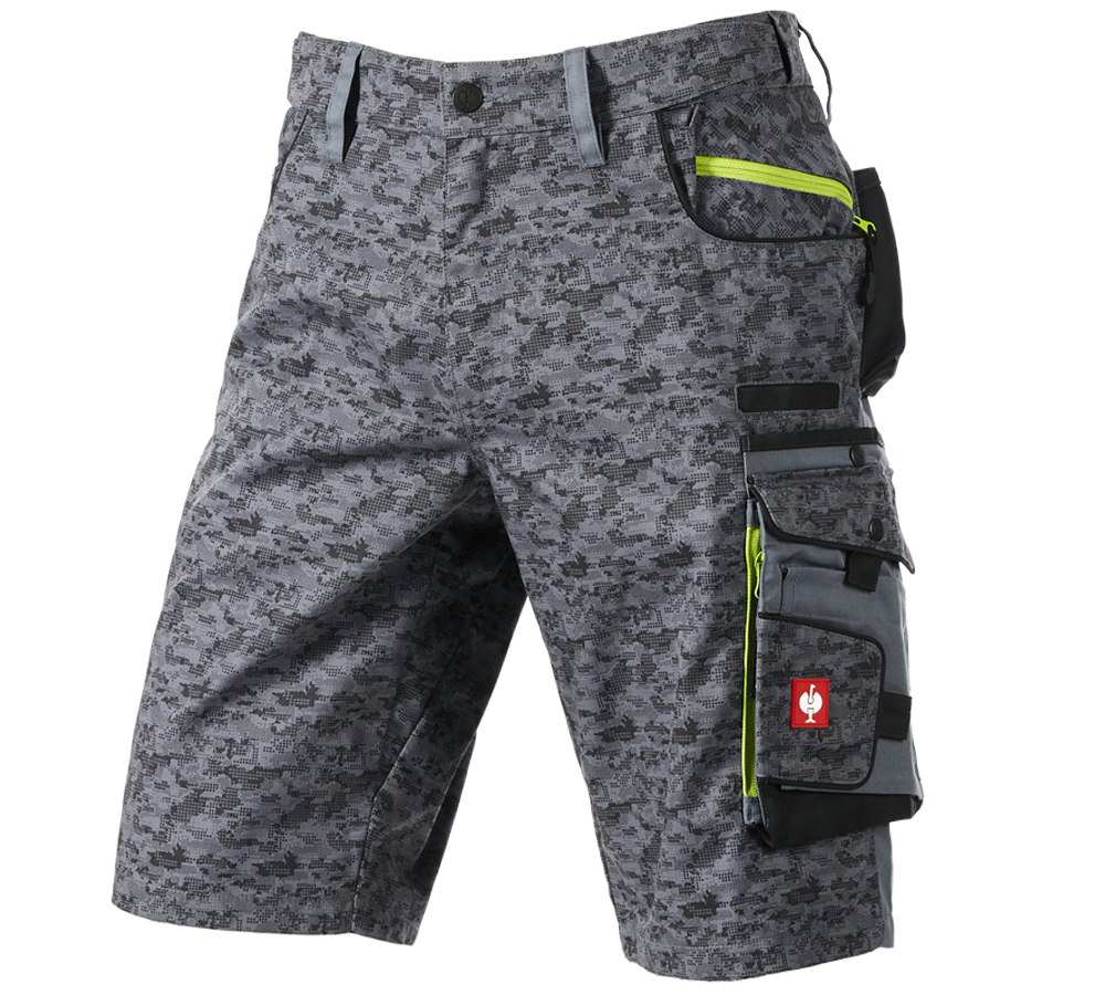 Work Trousers: e.s. Shorts Pixel + grey/graphite/lime