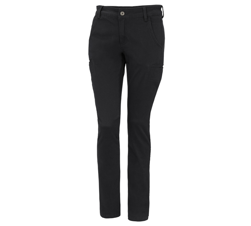 Work Trousers: e.s. Trousers  Chino, ladies' + black