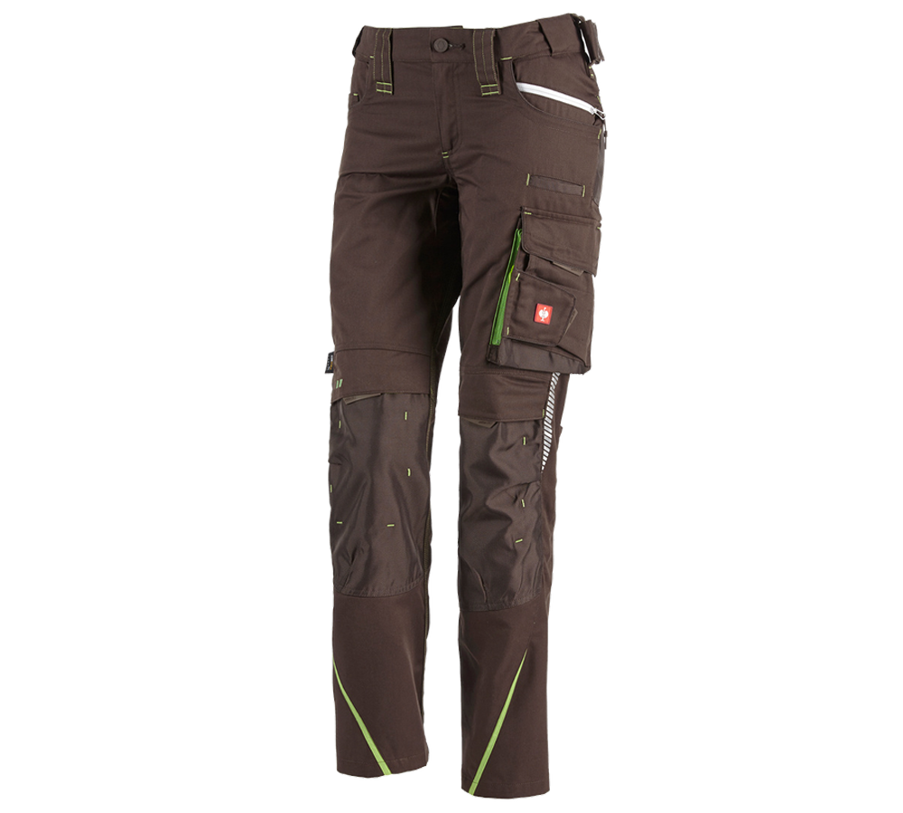 Work Trousers: Ladies' trousers e.s.motion 2020 winter + chestnut/seagreen