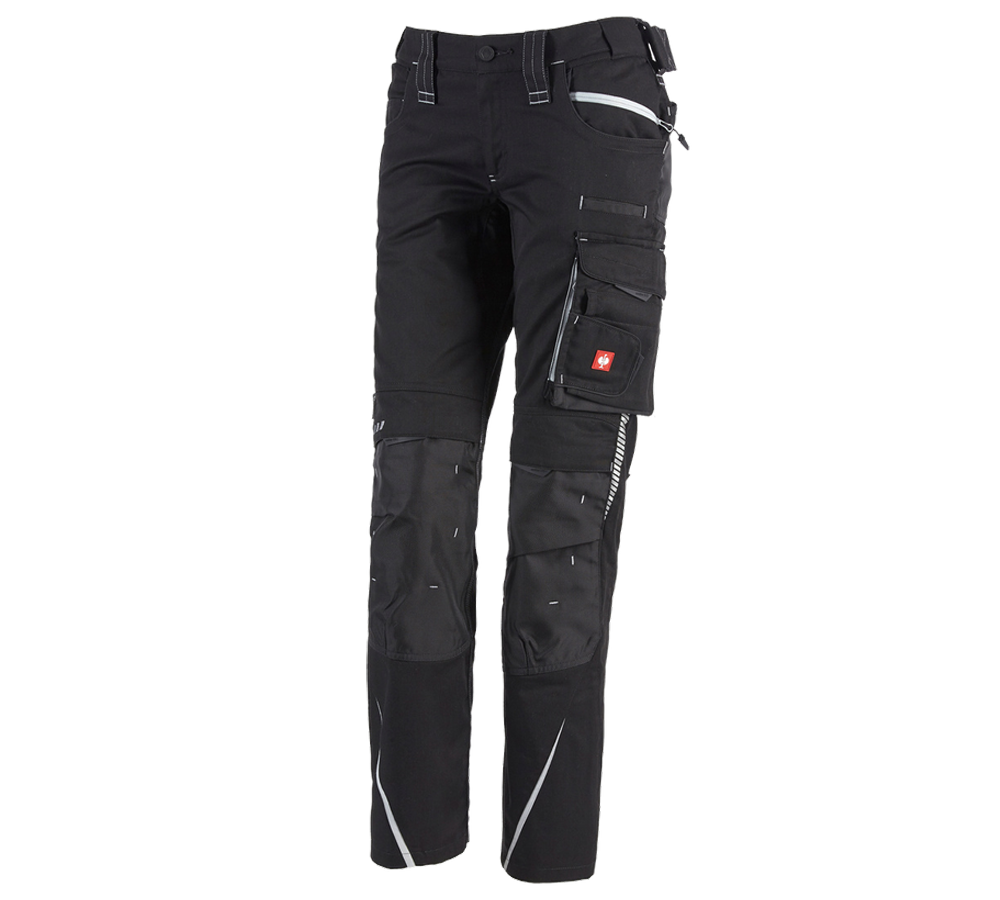 Work Trousers: Ladies' trousers e.s.motion 2020 winter + black/platinum