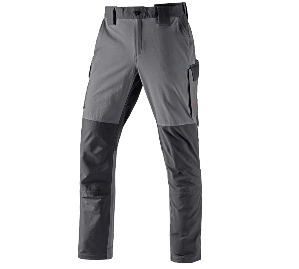Work Trousers: Winter functional cargo trousers e.s.dynashield + cement/graphite
