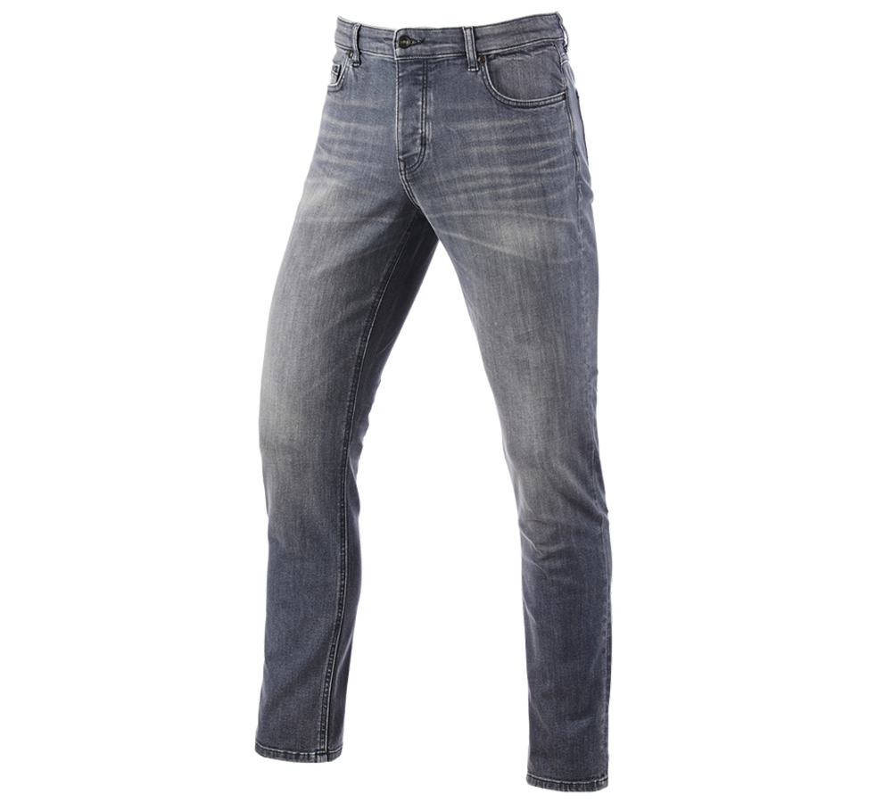 Work Trousers: e.s. 5-pocket stretch jeans, slim + graphitewashed