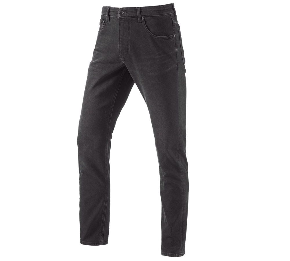 Work Trousers: e.s. Winter 5-Pocket stretch jeans + blackwashed