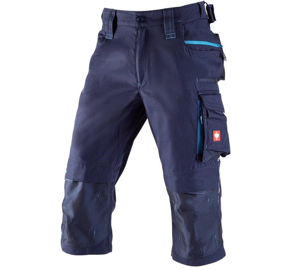 Work Trousers: 3/4 length trousers e.s.motion 2020 + navy/atoll