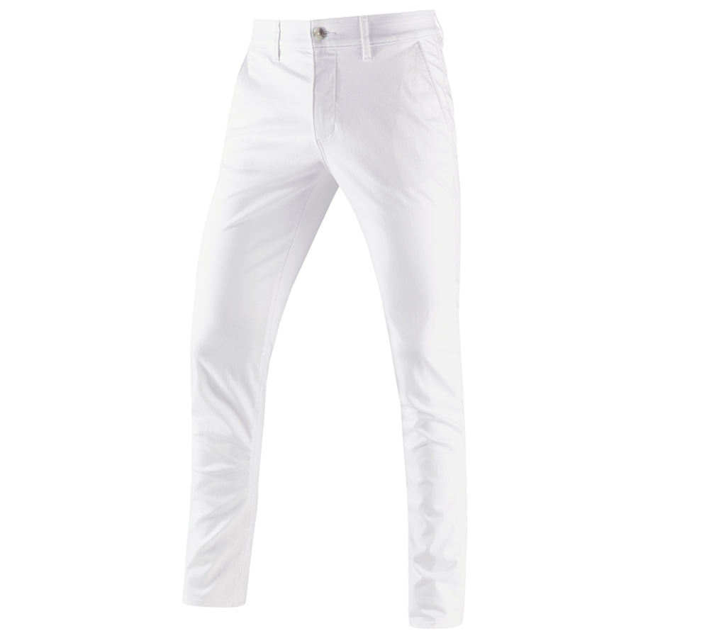 Topics: e.s. 5-pocket work trousers Chino + white