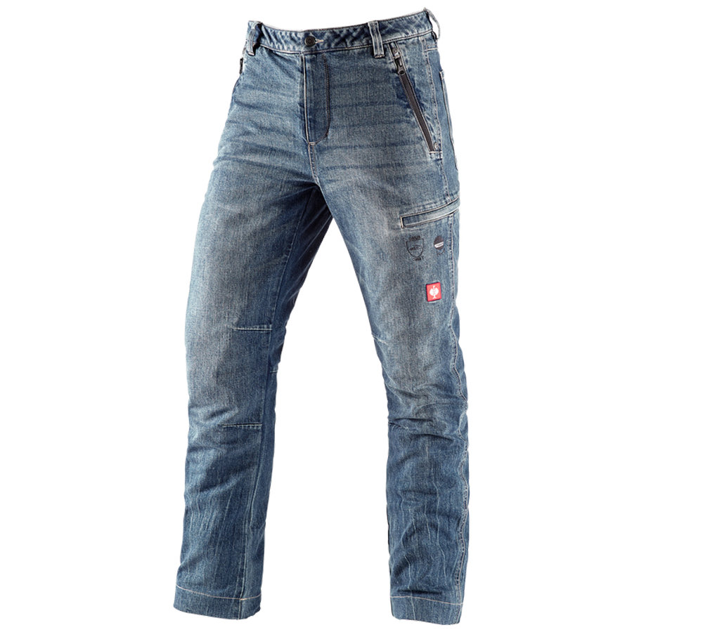 Gardening / Forestry / Farming: e.s. Forestry cut-protection jeans + stonewashed